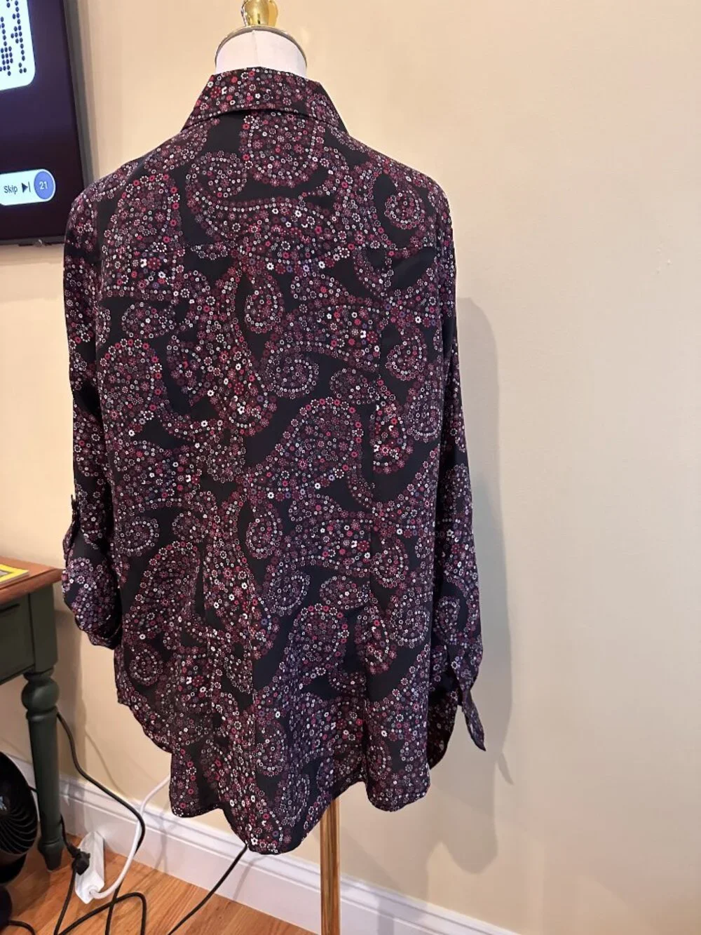 Women's Blouse, Michael Kors, Size OX, Zipper front.